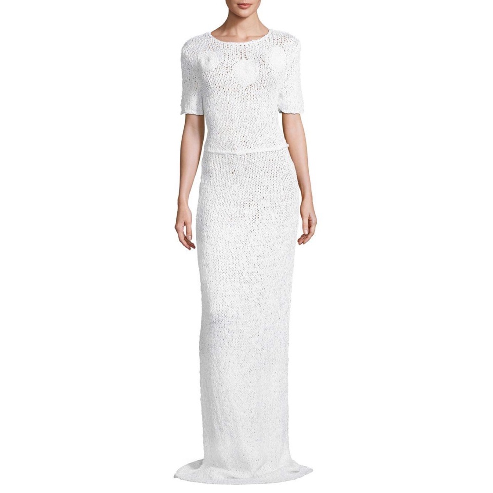 Zac Posen 100% silk sheath gown long dress S